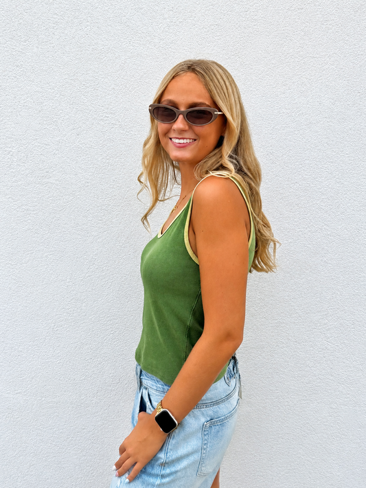 Free People - Moxie Tank - DRENCHED JUNGLE COMBO