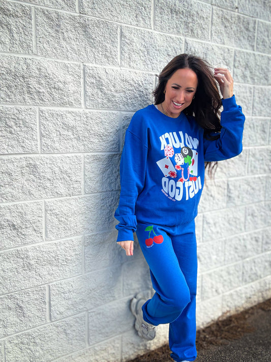 No Luck Just God Graphic Sweatpants