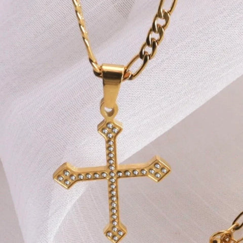 Chansutt Pearls - Diamond Cross Necklace