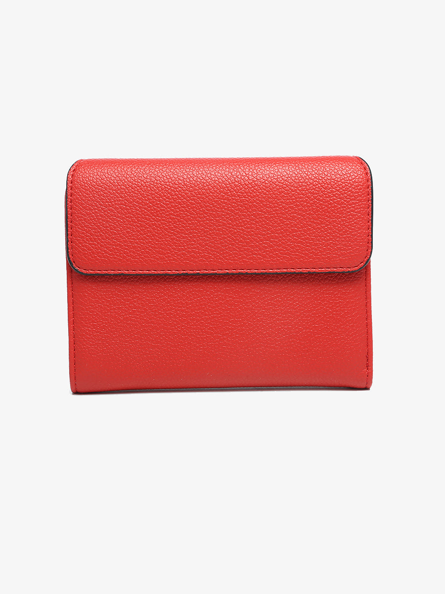 Alexandra Vegan Passport Wallet - RED