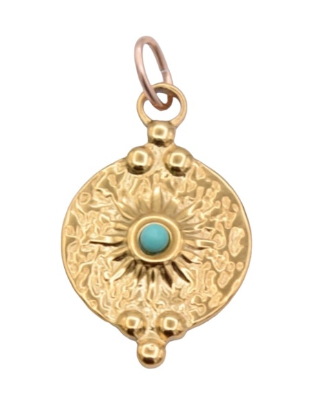 Farrah B - Vintage Turquoise Coin Charm