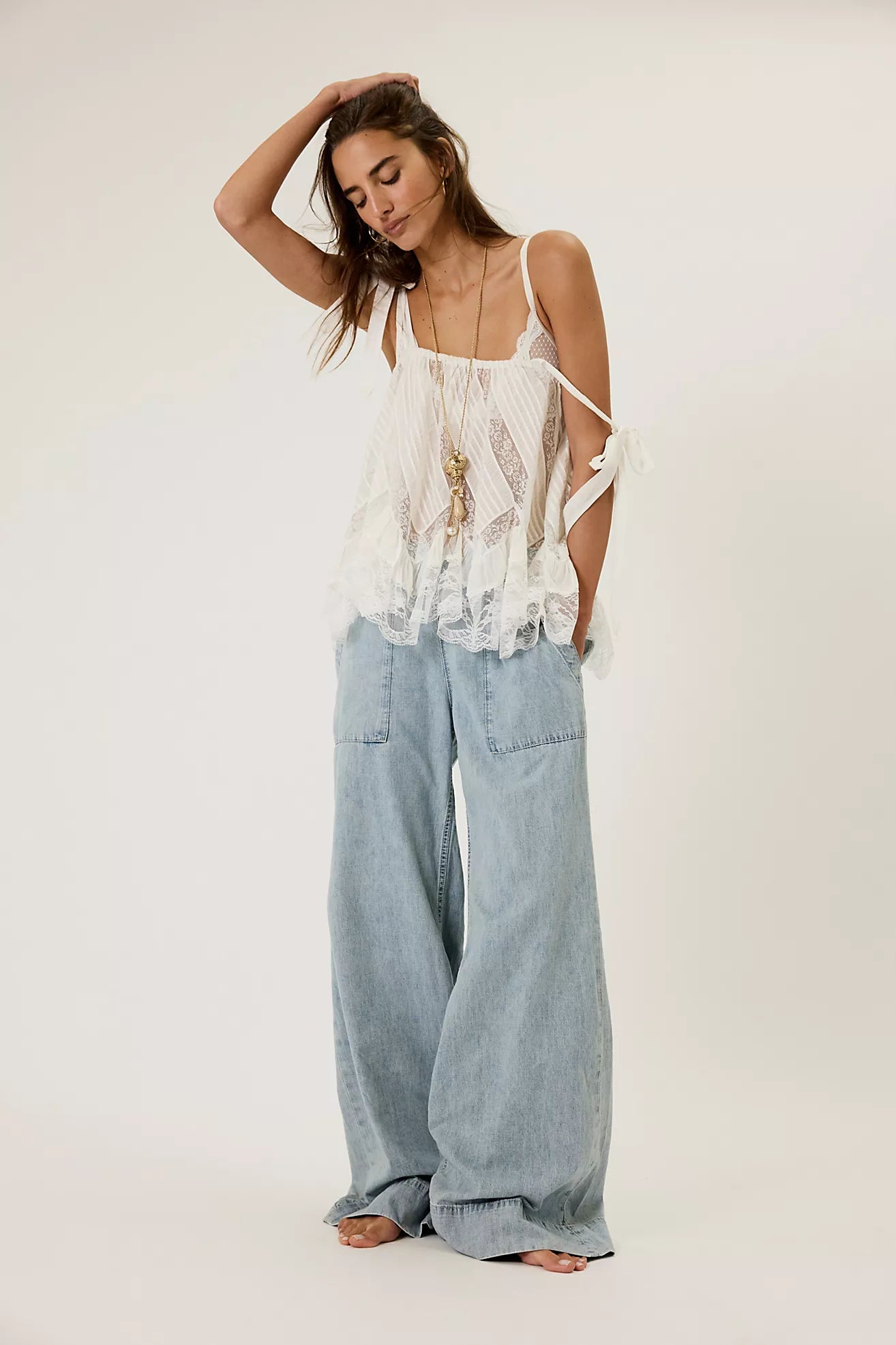 Free People - Breezy Denim Pull On Jeans - DUSK