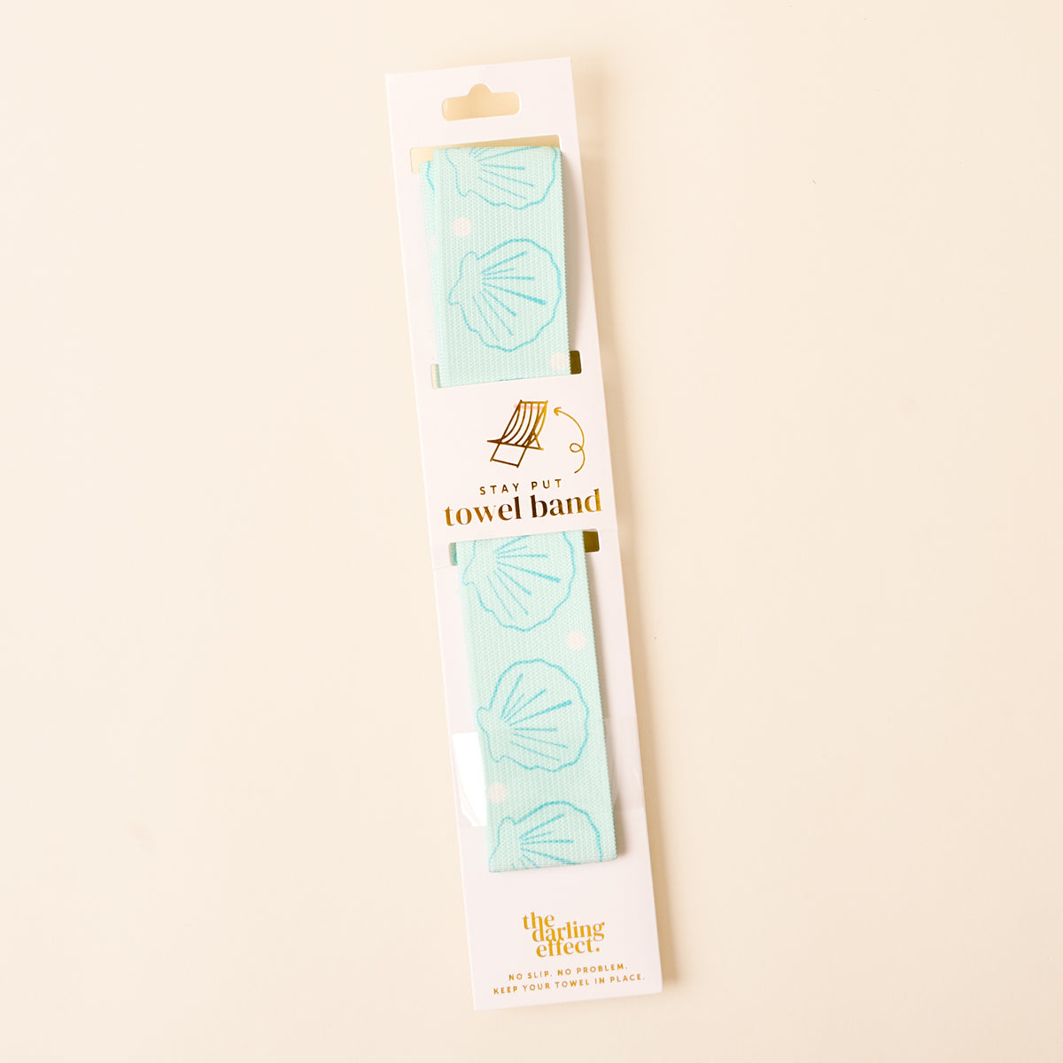Stay-Put Towel Band - SEASHELLS - Aqua