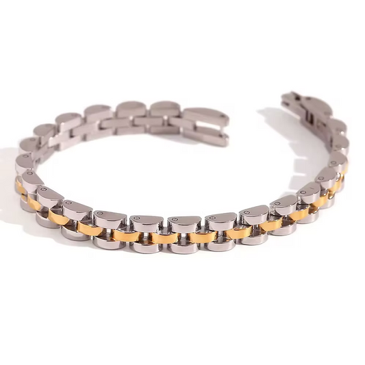 ADORN - Kingdom Link Watch Band Bracelet - TWO TONED