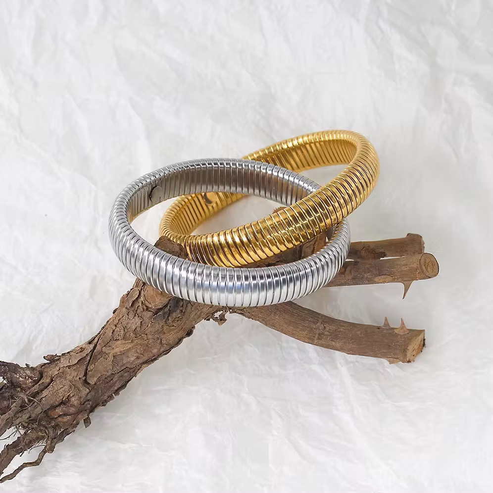 ADORE - Faithful Promise Two Toned Coil Bracelet