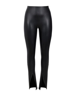 Spanx - Leather-Like Front Slit Skinny