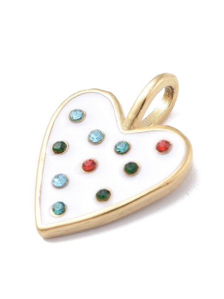 Farrah B - Polka Dot Heart Charm