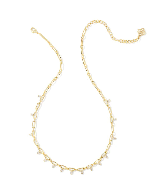 Kendra Scott - Lindy Gold Crystal Chain Necklace