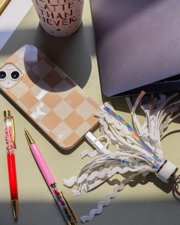 Snow Much Fun Charging Tassel Keychain for Iphone or Android