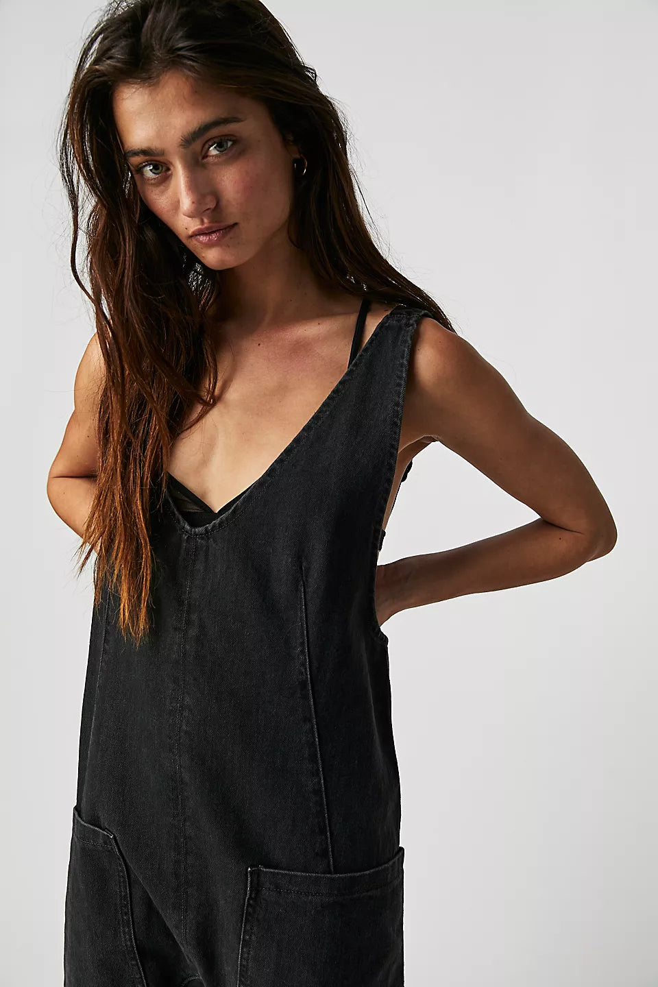Free People - High Roller Jumpsuit - MINERAL BLACK