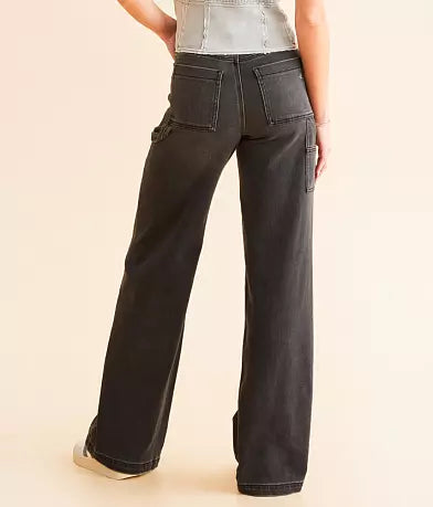 Nori Belted Wide Leg Light Denim