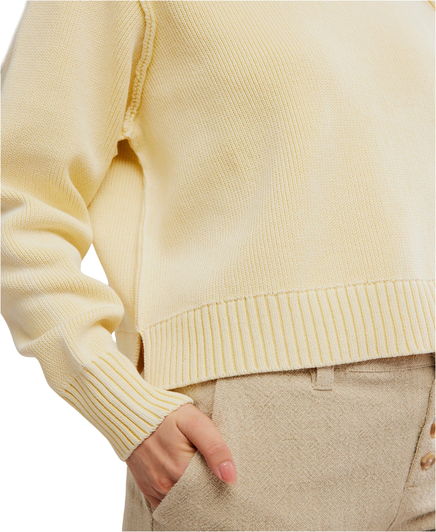 Free People - Spring Street Pullover - BANANA CREAM