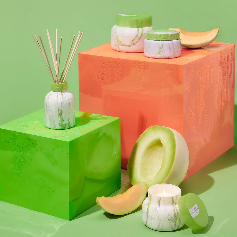 Capri Blue - Honeydew Crush - Modern Marble Printed Travel Tin, 8.5 oz