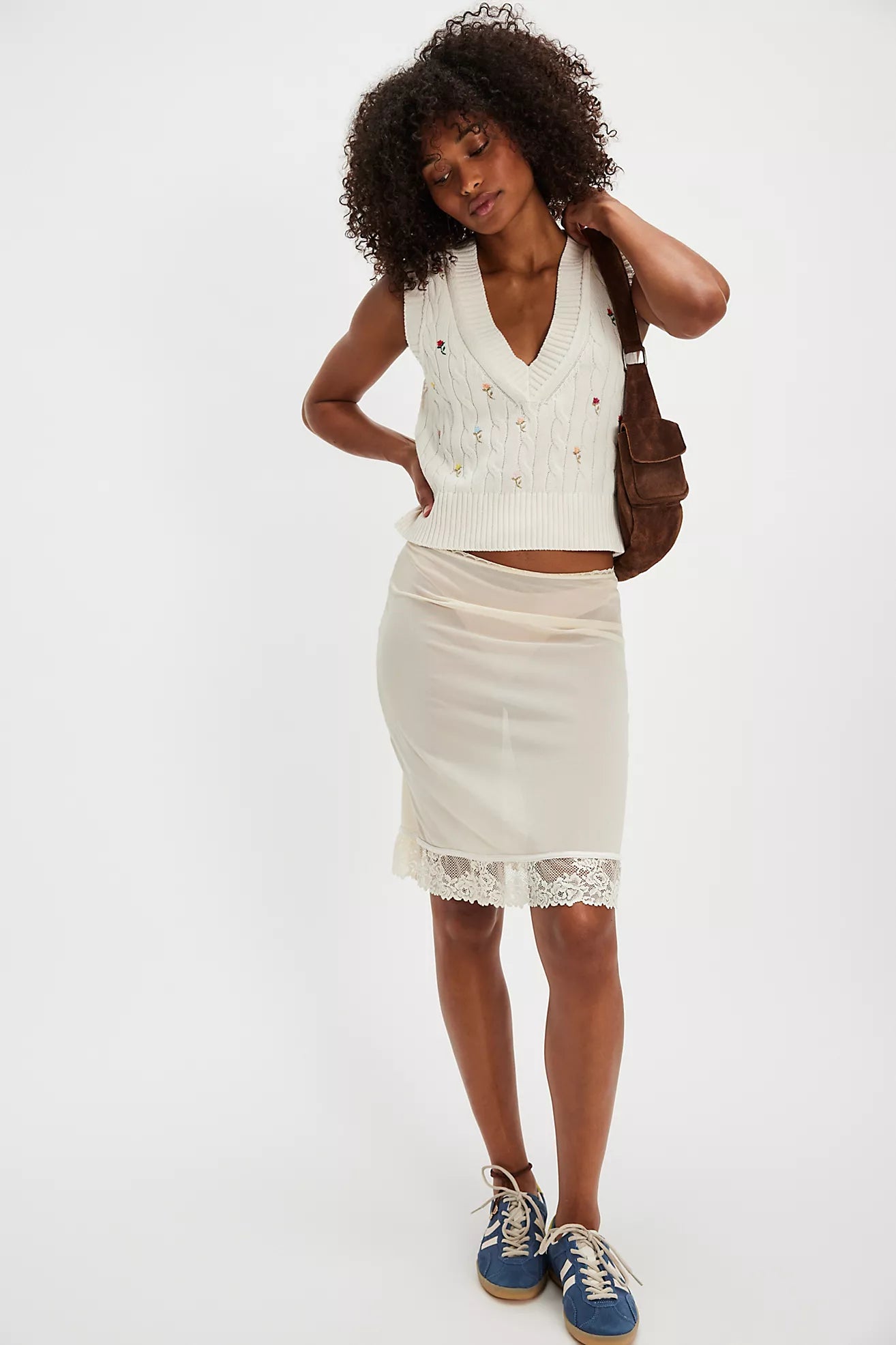 Free People - Plumeria Floral Vest - IVORY COMBO