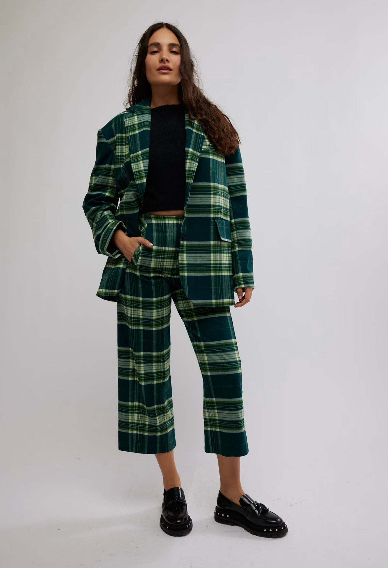 Free People - Acadia Trouser - Green Combo