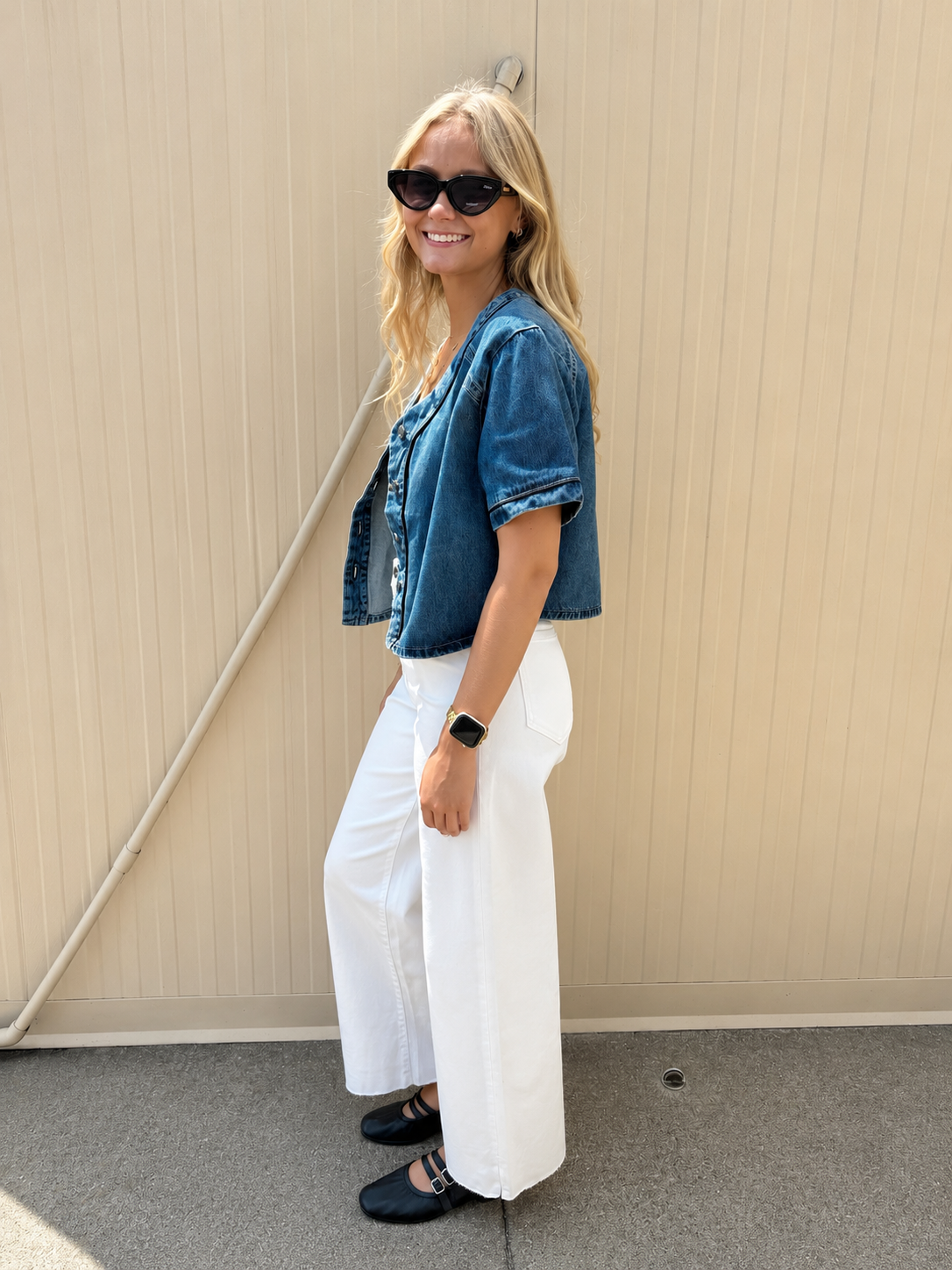 HIDDEN - Baseball Jersey Denim Shirt