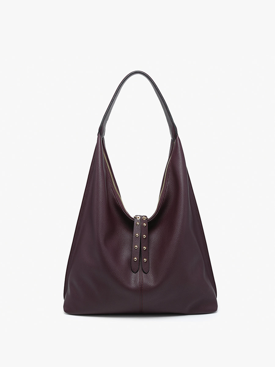Tori Vegan Slouchy Hobo - DARK PURPLE