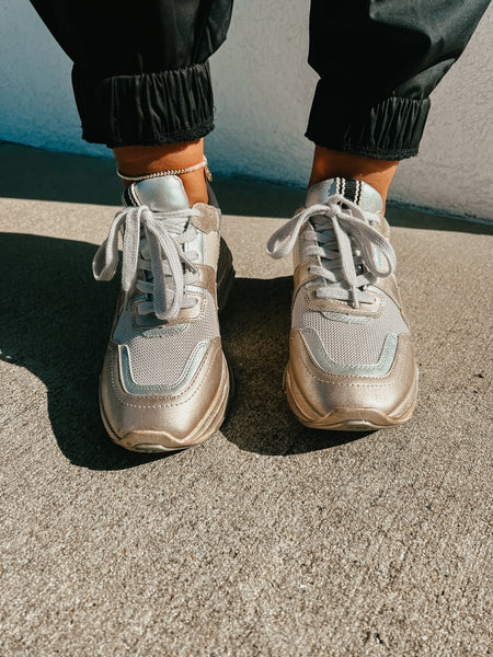 Perla Gold/Silver Chunky Sneaker