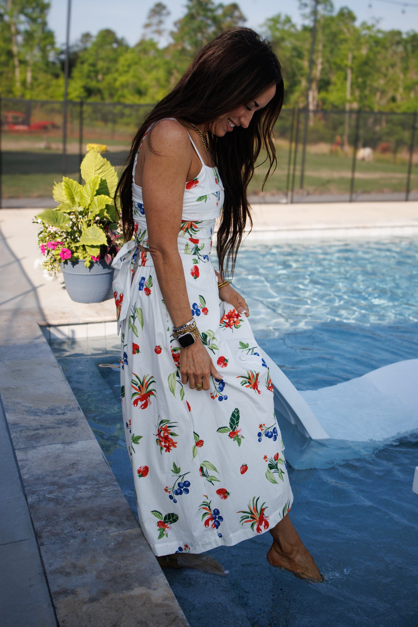 Tropic Twist Midi Skirt