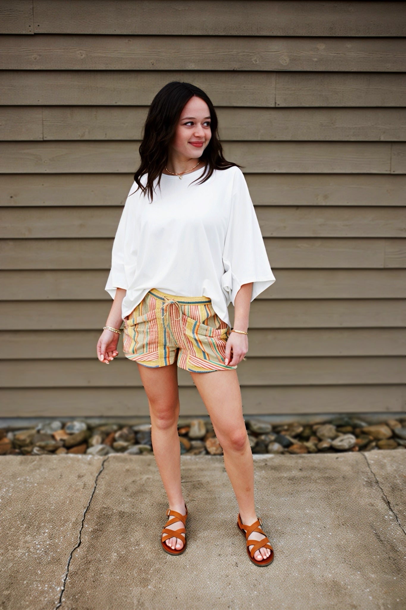 Effortless Ease Oversized Top - WHITE