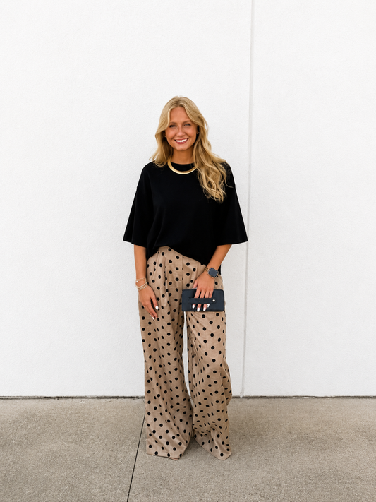 Classic Dot Wide Leg Pants