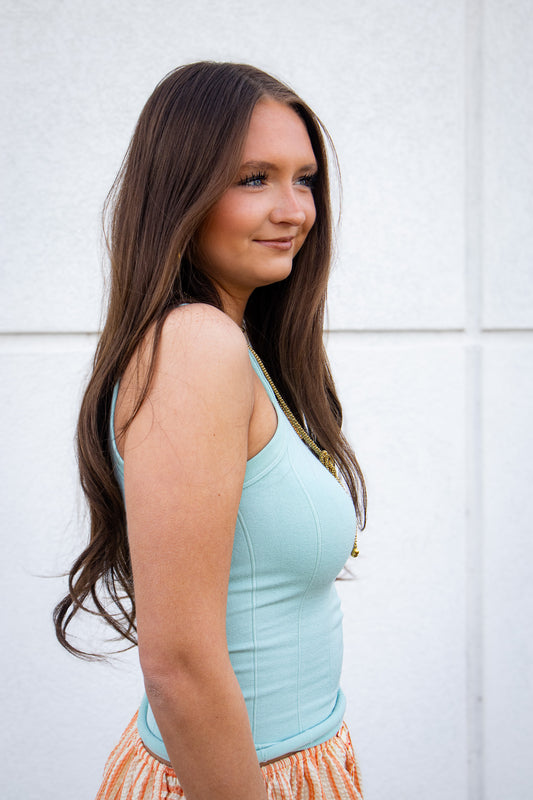 Free People - So Soft Seamless Modal Tank - CAMEO GREEN