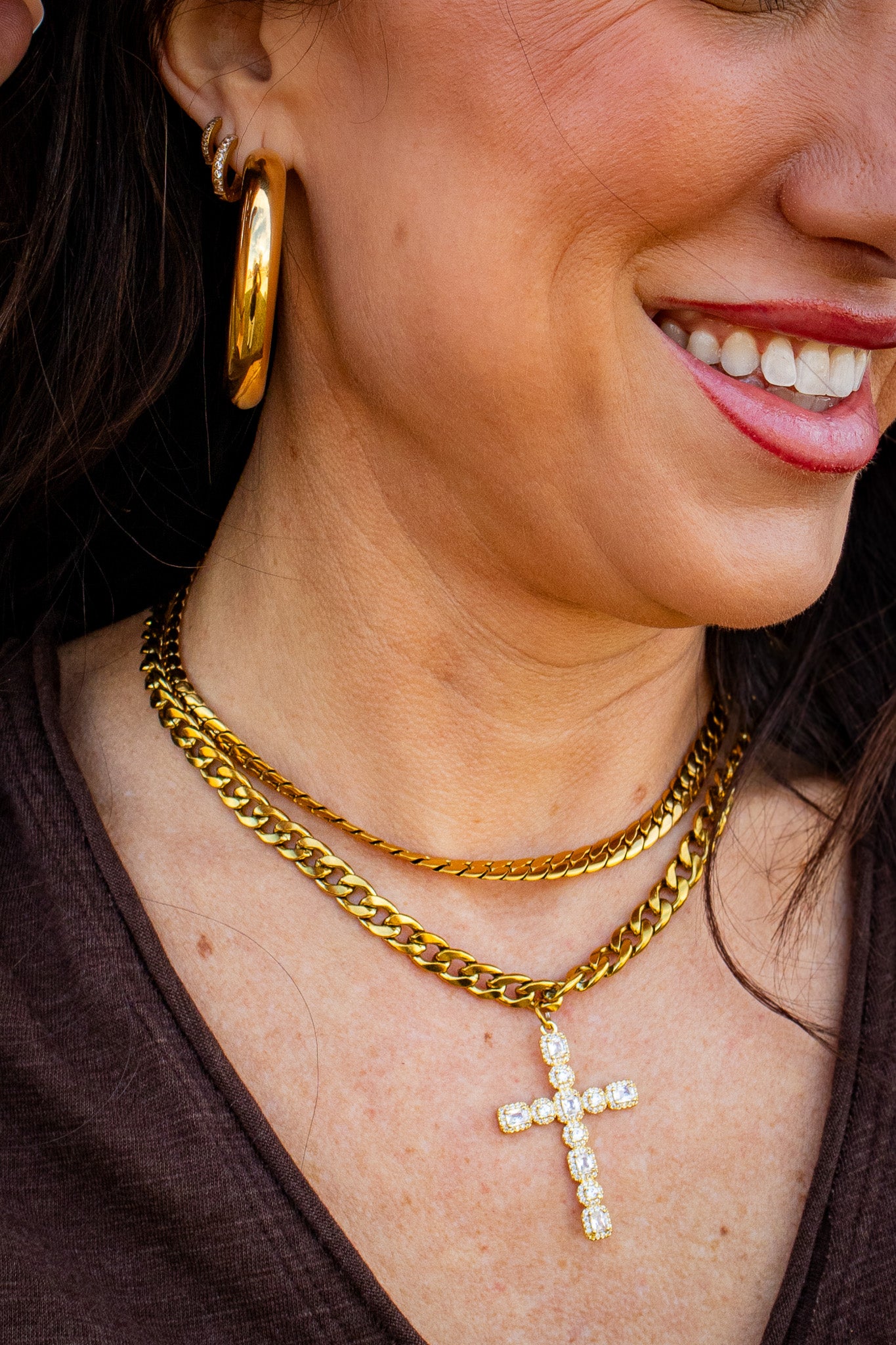 ADORN - Miriam Bold Chunky Gold Hoop Earrings