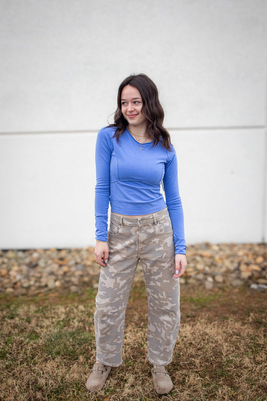 Free People - Protagonist Long Sleeve - CORNFLOWER BLUE