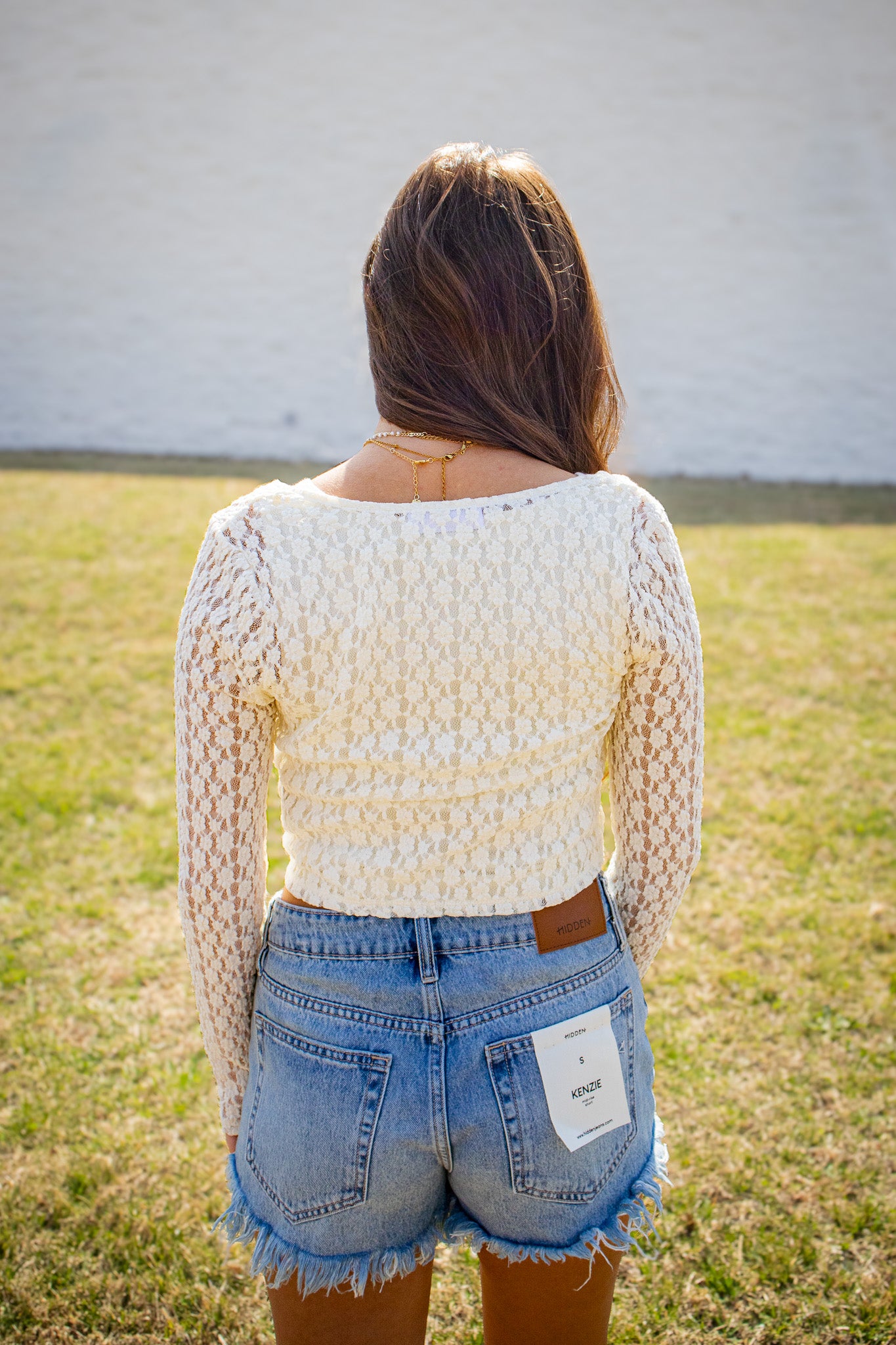 Ivory Floral Lace Cropped Cardigan