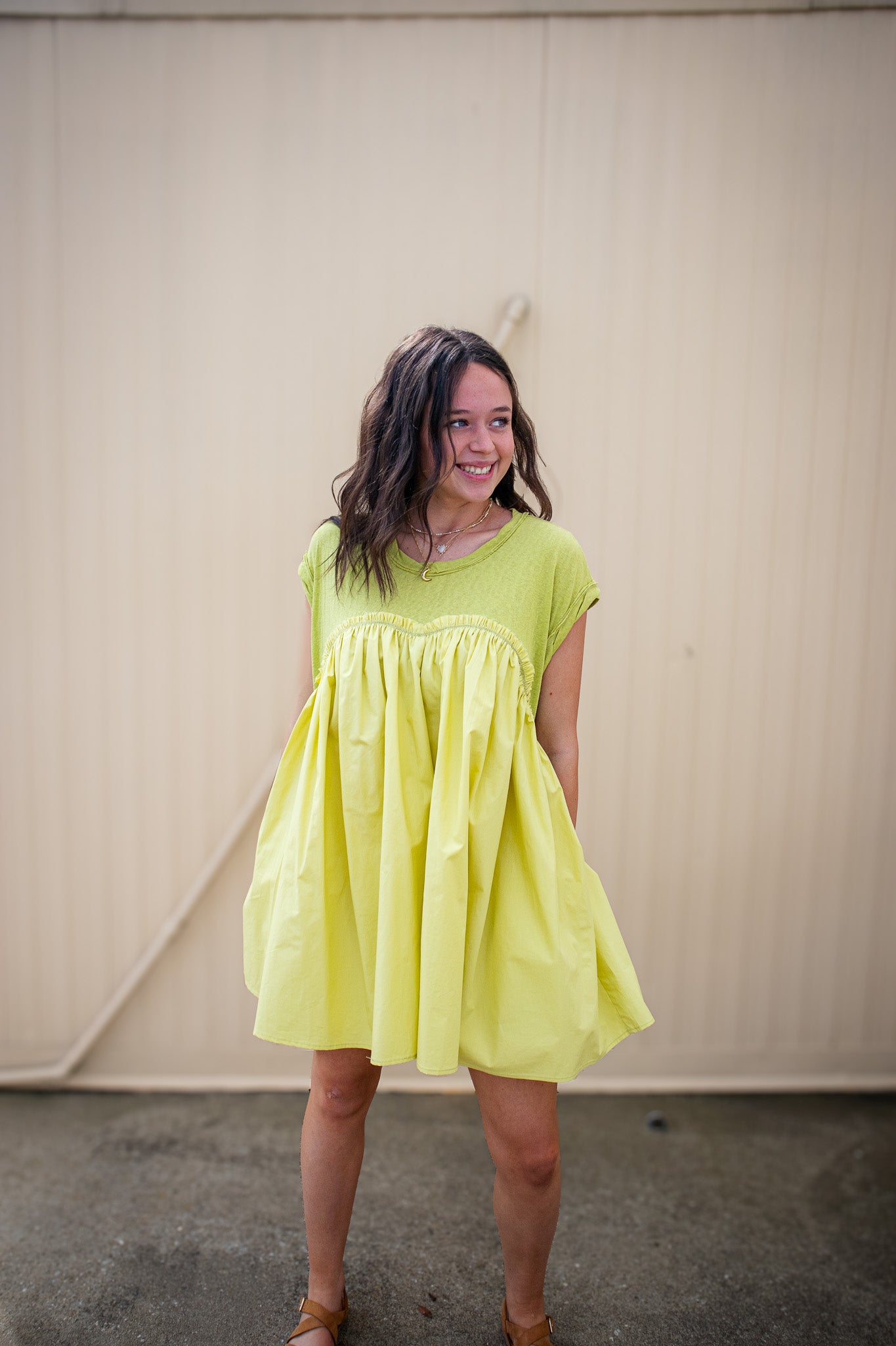 green sparkly dress Wren Green Sequin Midi Dress with Beaded Tassels – Frock and Frill main image 1
