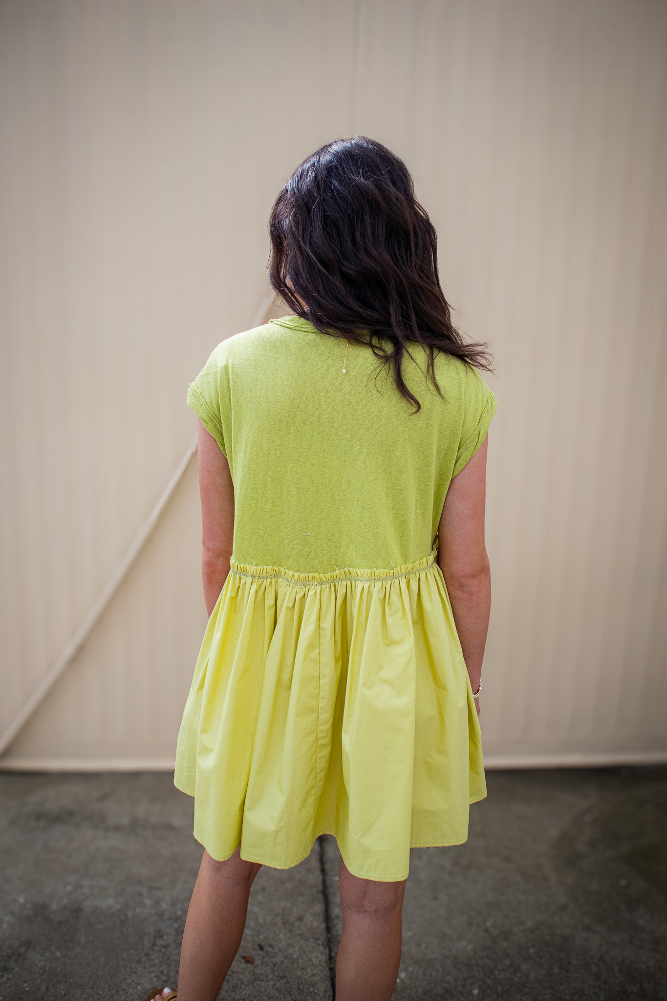 Free Spirit Mini Dress - GREEN