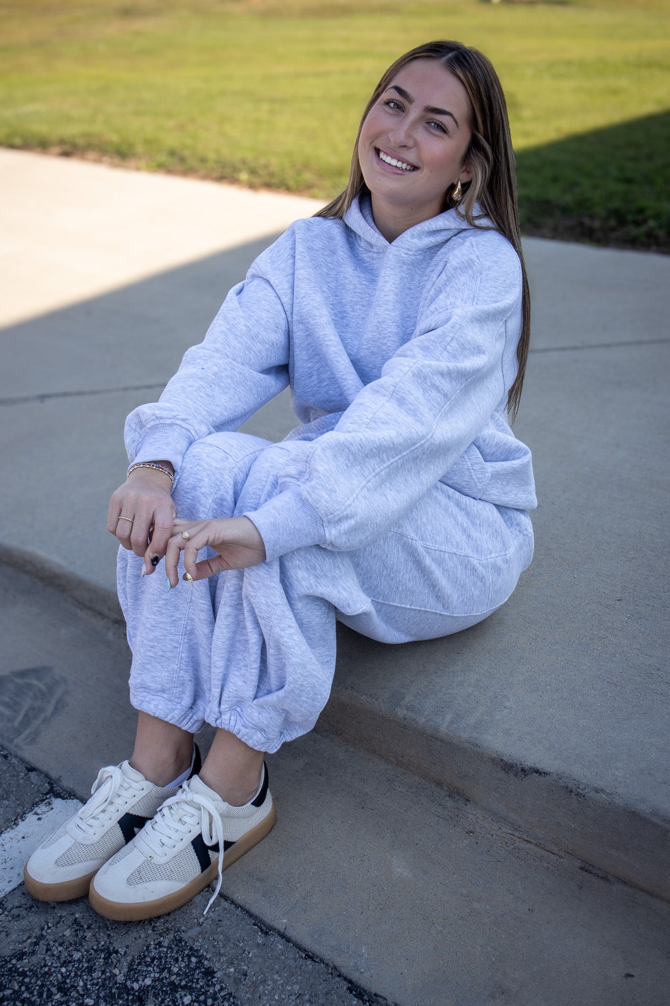 It Girl Oversized Fleece Hoodie - GREY