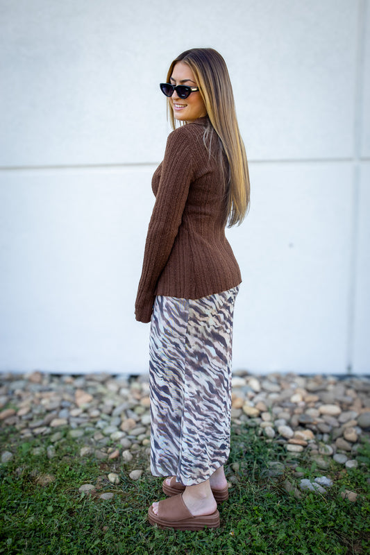 Wild Stride Midi Skirt