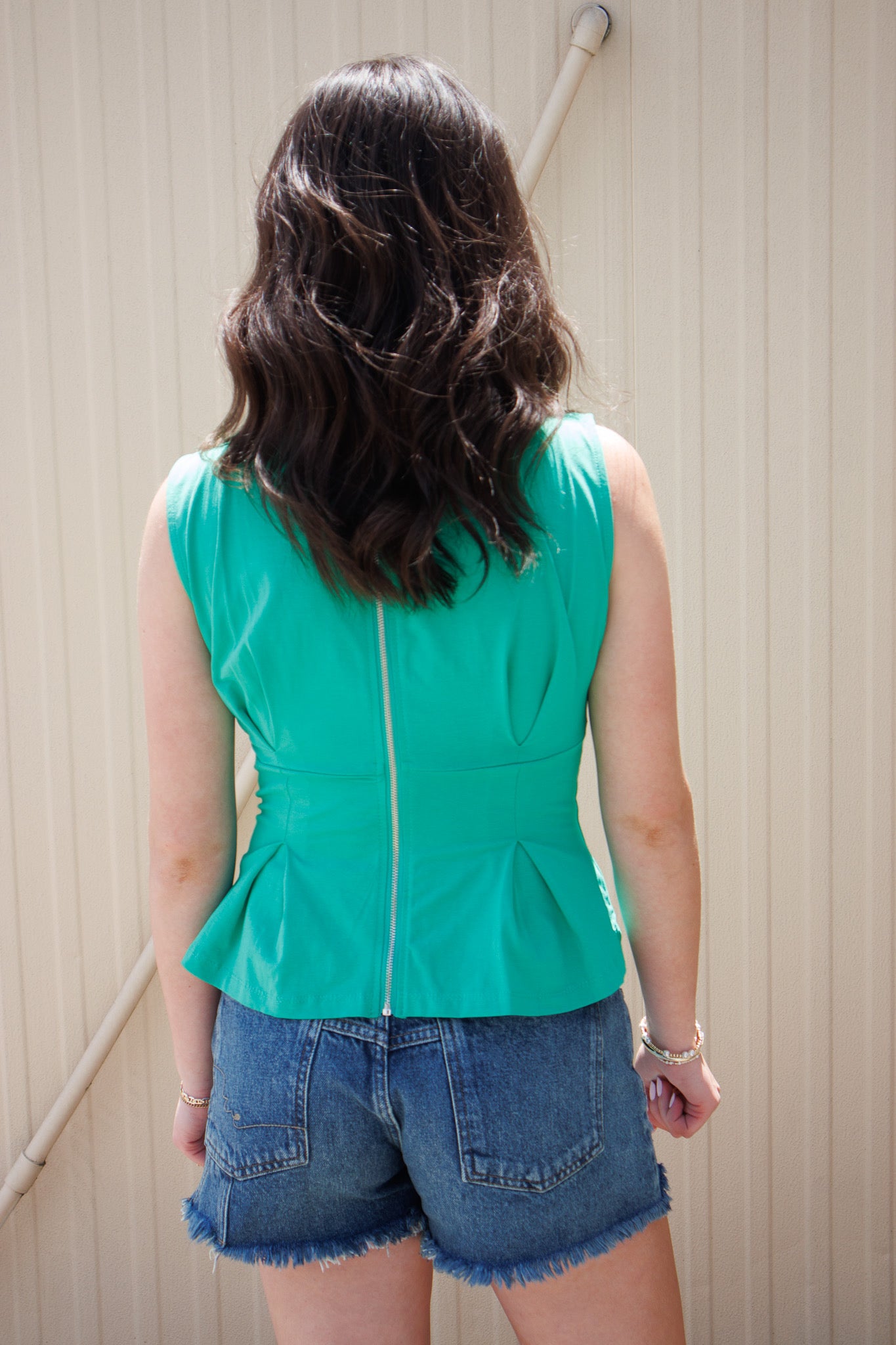 City Chic Tailored Tank Top - GREEN