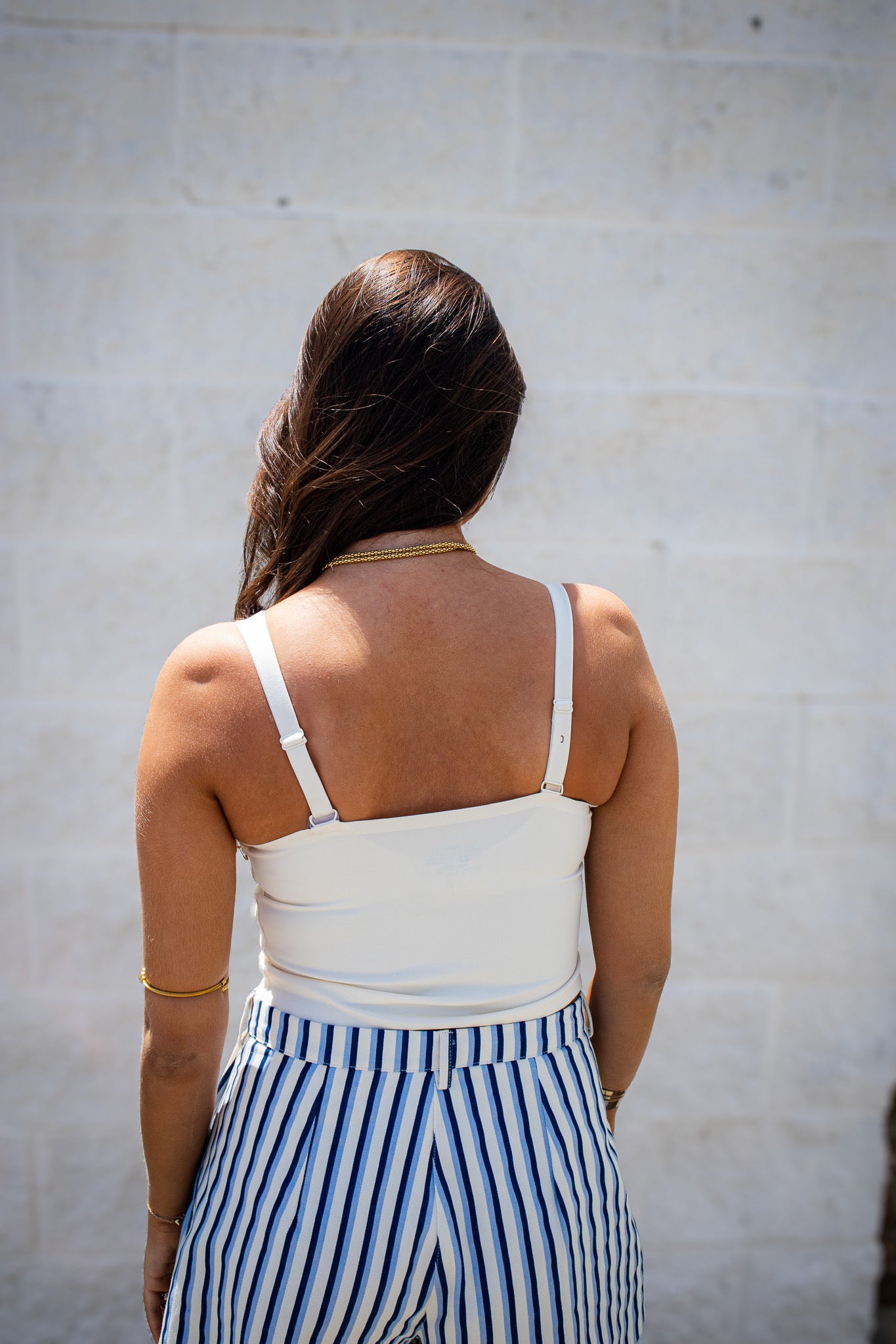 Aria White Floral Lace Scalloped Cropped Cami