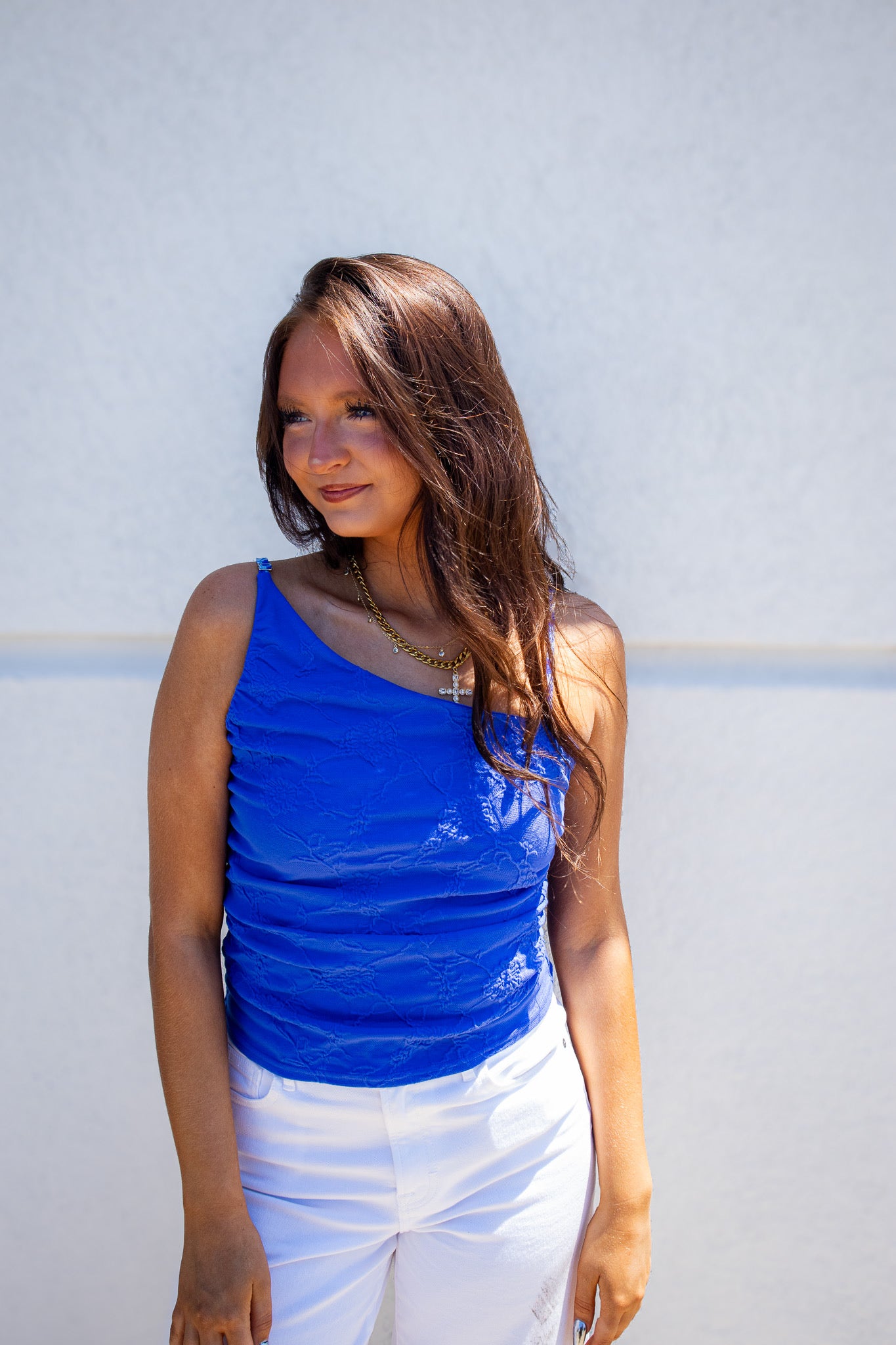 Free People Gracie Tank-Blue