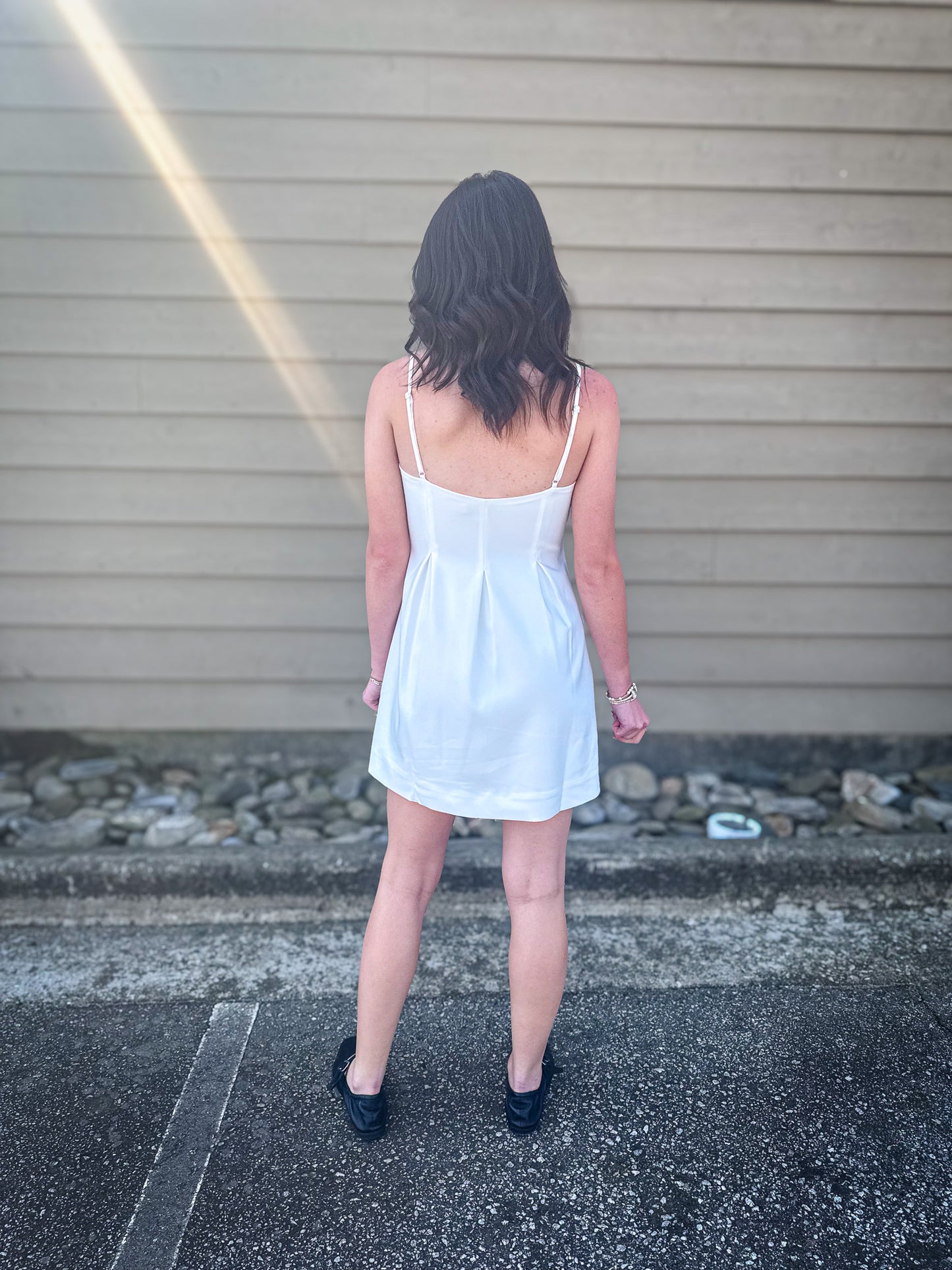 Sweet Grace White Fit & Flare Mini Dress