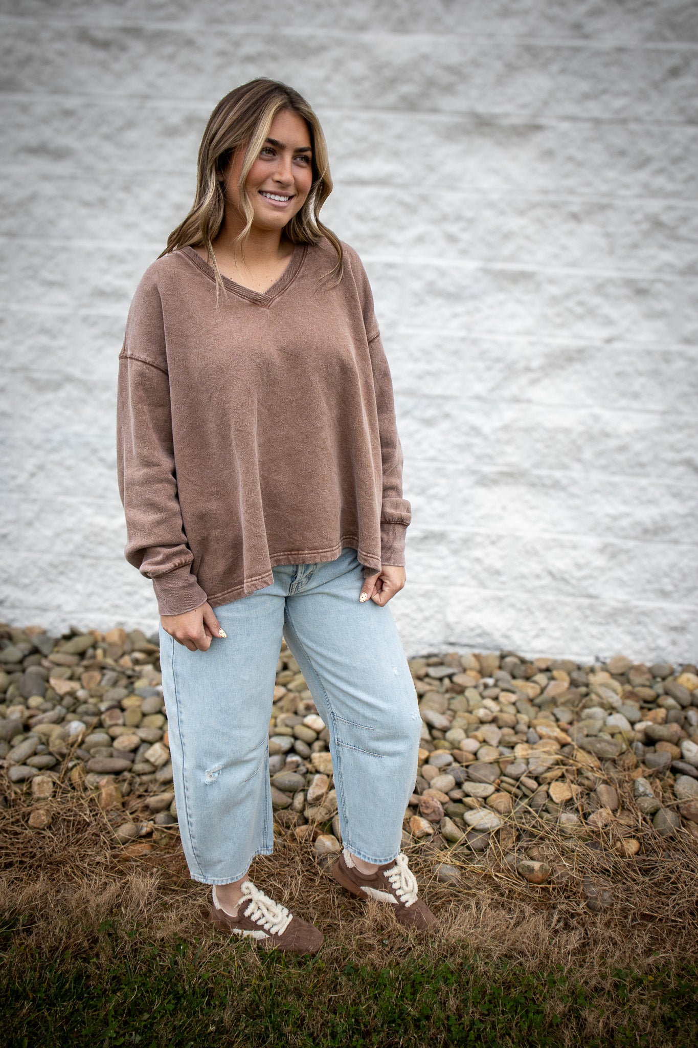 Brown Sugar V-Neck Pullover