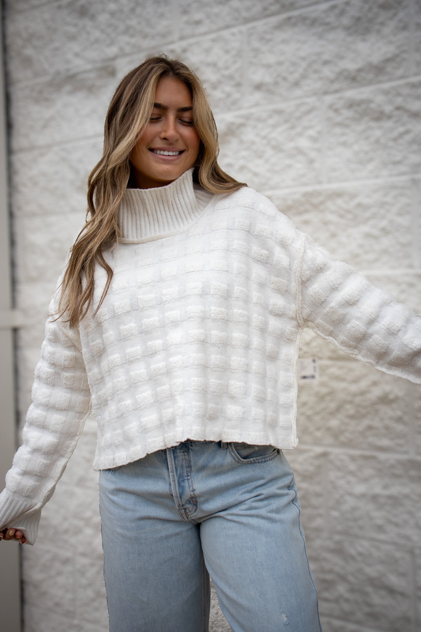 Free People - Care FP Soul Searcher Mock Neck Sweater - IVORY