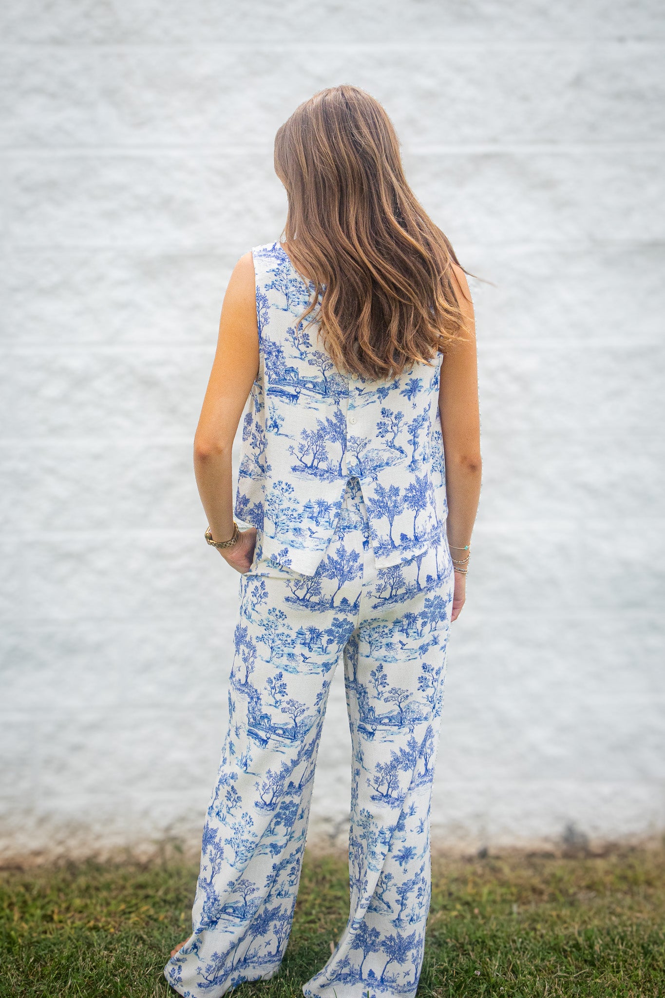 Blue Harbor Toile Sleeveless Tank