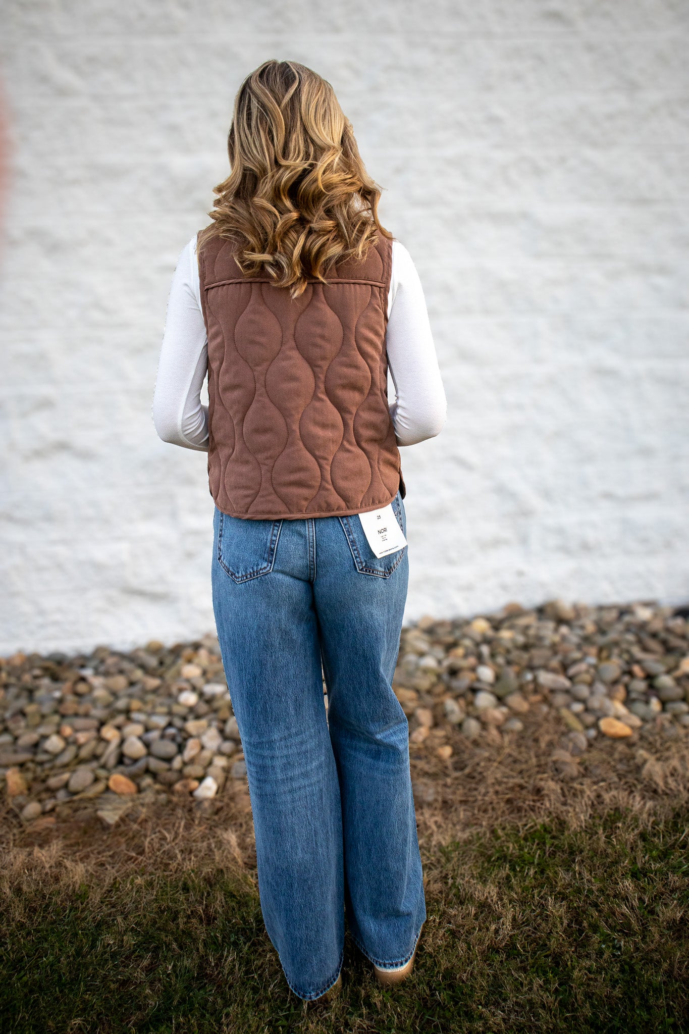 Maple Brown Ruffle Vest