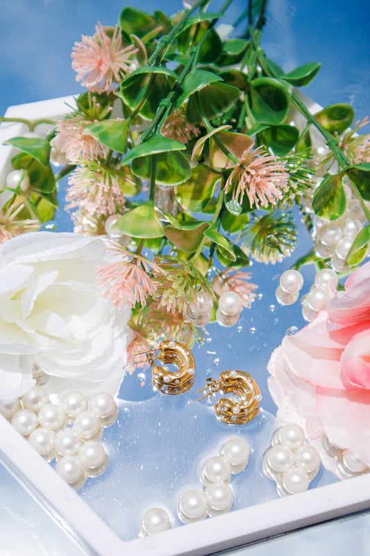 ADORN -Pearl of Great Price Hoop Earrings