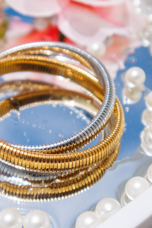ADORE - Faithful Promise Two Toned Coil Bracelet