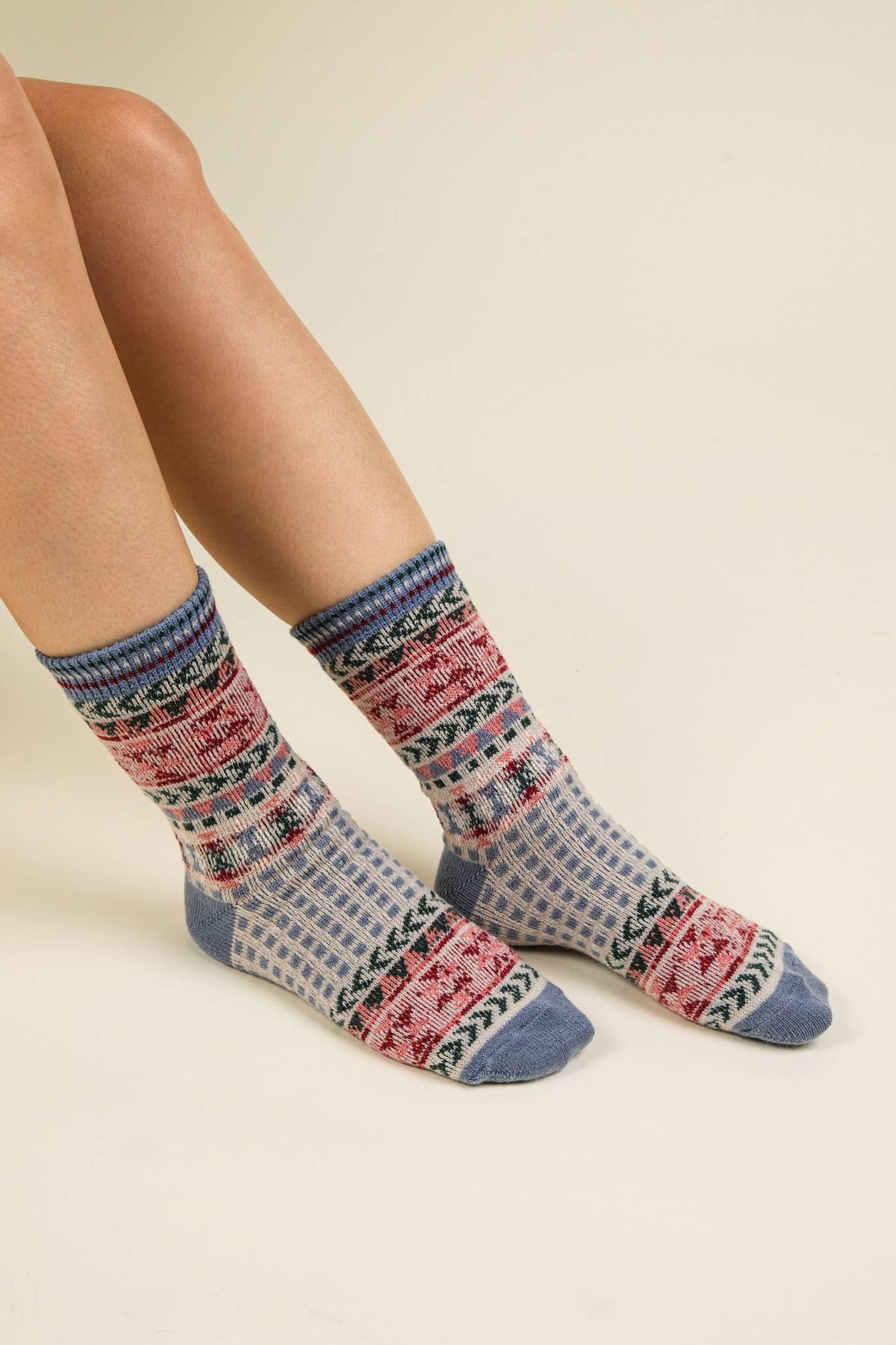 Winter Bloom Crew Socks