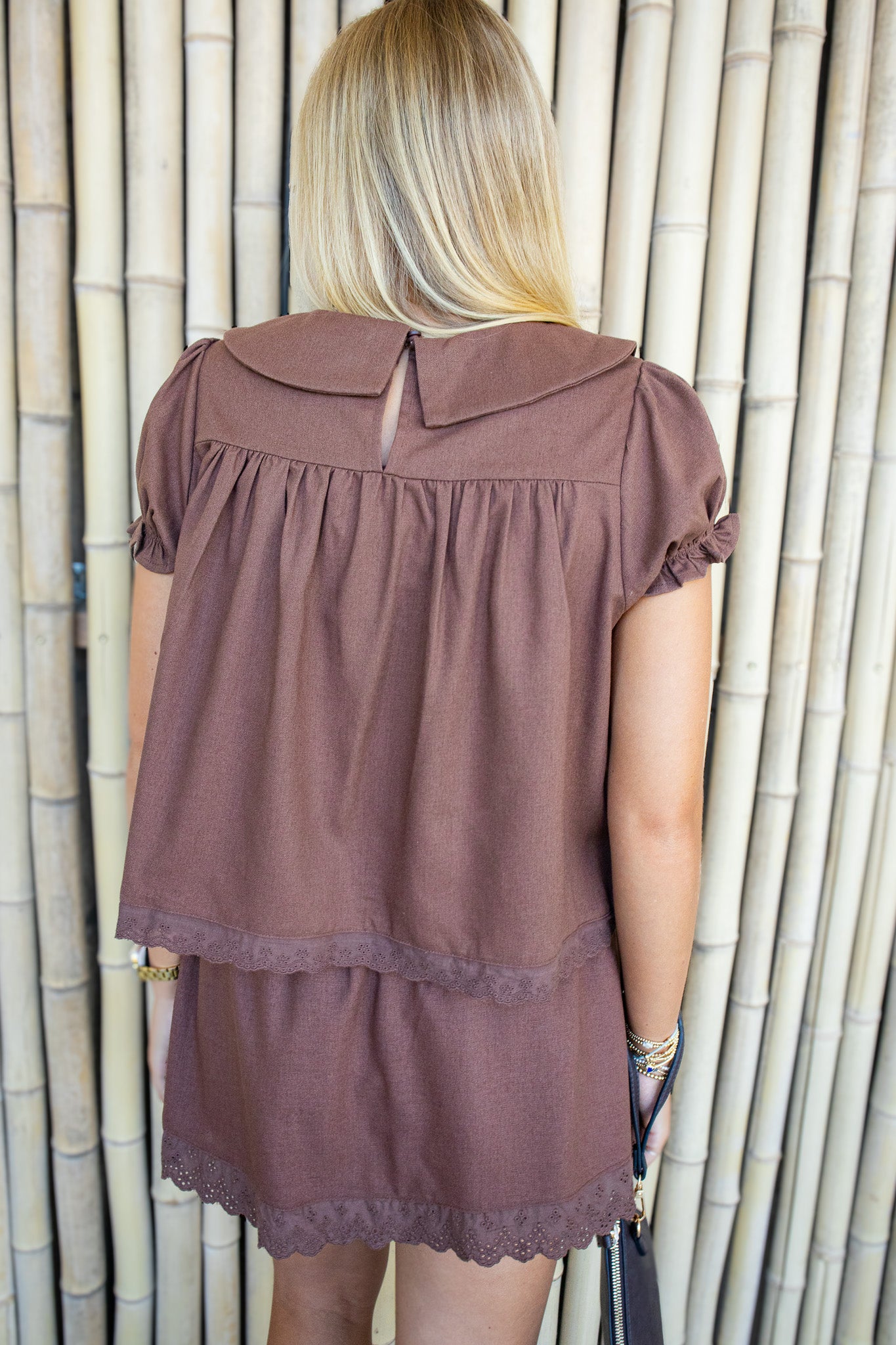 Dolce Mocha Eyelet Skort Set