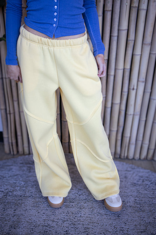 Lemon Drop Wide Leg Sweatpants