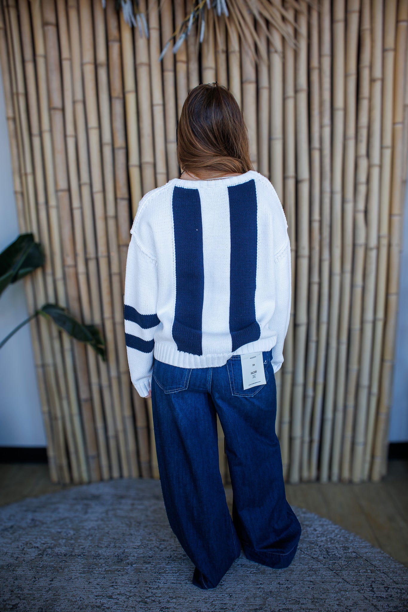 Lucky Number Cable Knit Sweater