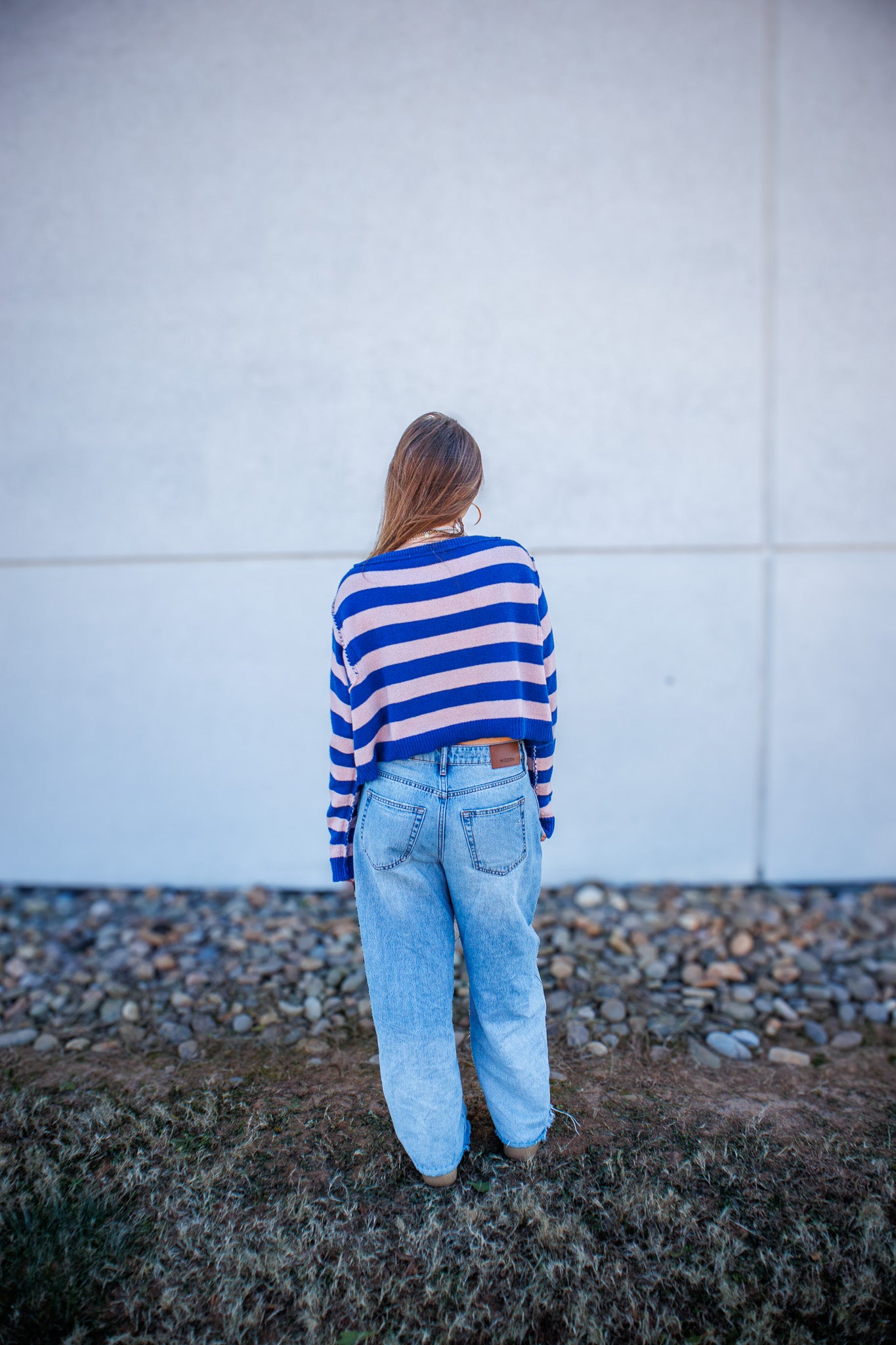 Blue Blush Stripe Sweater