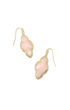 Kendra Scott- Abbie Drop Earrings- GOLD ROSE QUARTZ