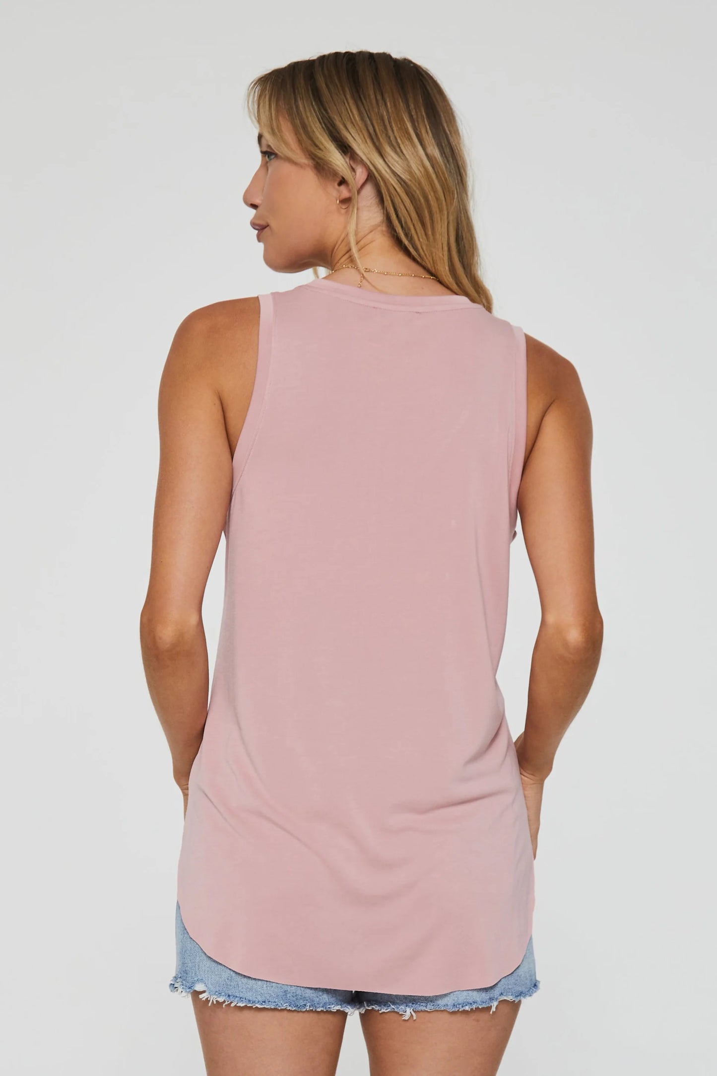Another Love - Esther Pocket Tank - ROSE QUARTZ